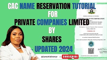 How To Reserve A Name with CAC For Your Business In Nigeria 2024