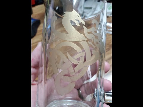 Glass Etching with color