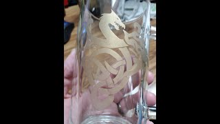 Glass Etching with color