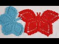 كروشيه/كوستر الفراشة/مفرش/ خطوة بخطوة للمبتدئاتcrochet Butterfly coaster