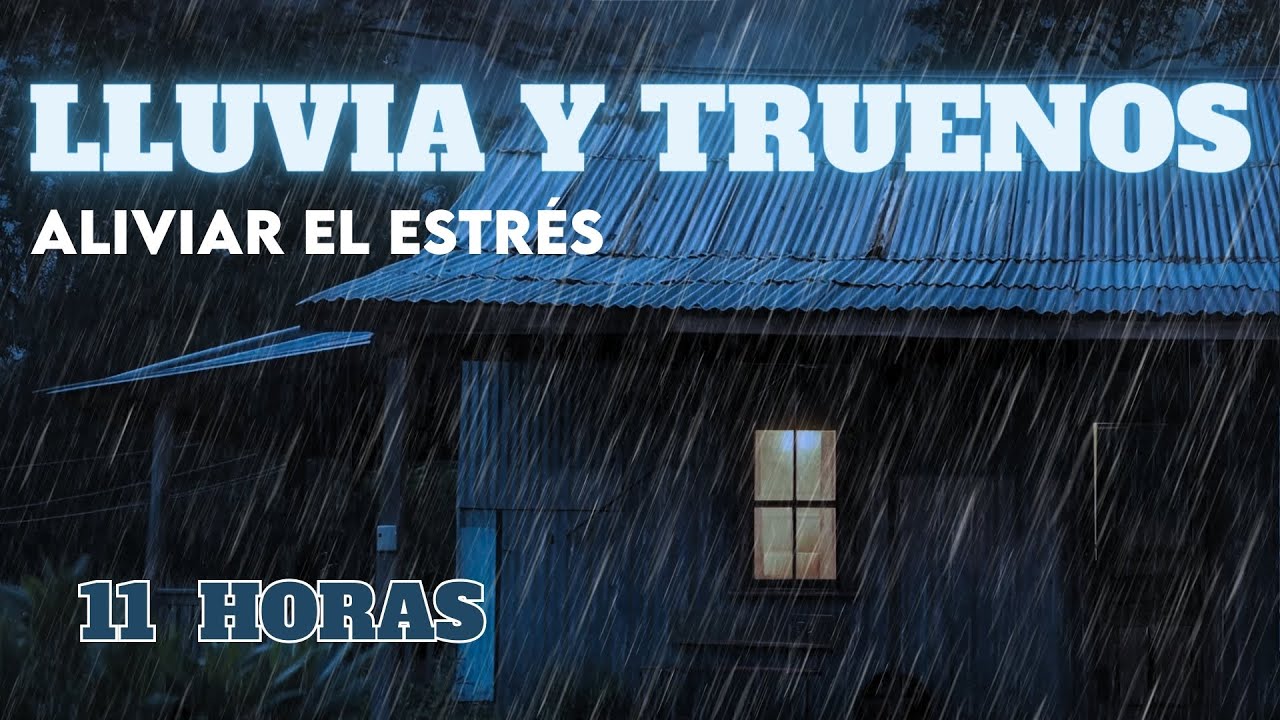 Alivia el estrés y duerme bien con el sonido de la fuerte lluvia en el ...