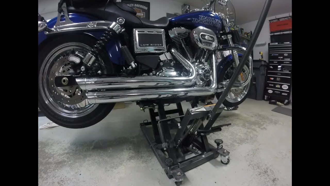 Harbor Freight Motorcycle Jack Mod For Harley Dyna Youtube