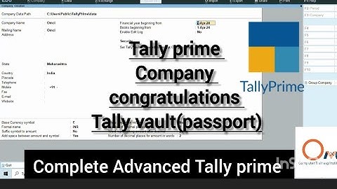 What is Company Configuration (F12) & Tally Vault in Tally Prime | Complete Course