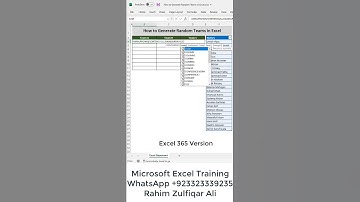 How to Generate Random Teams in Excel #shorts