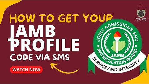 HOW TO GET YOUR JAMB / UTME PROFILE CODE VIA SMS | ON YOUR PHONE - STUDENT VILLAGE