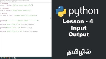 Python - Lesson - 4 - Input Output