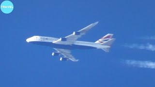 A380 VS 747! Close-Up Air to Air Race Over the Atlantic!