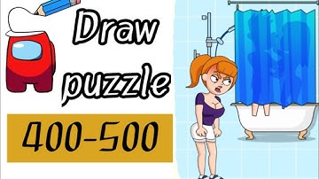 Draw Puzzle Draw One Part New update level 400 To 500 Android Solution #IamZainu