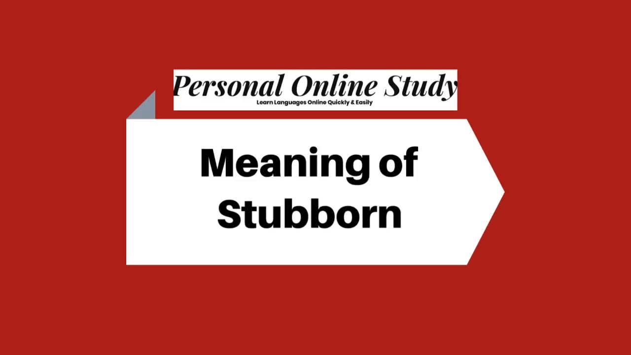 How do you say What does stubborn mean?  in English (UK)?