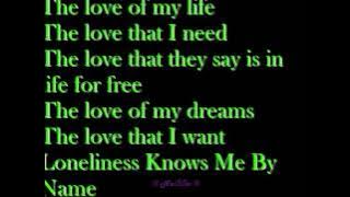 Westlife - Loneliness Knows Me By Name with Lyrics