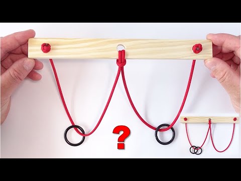 видео: Impossible Japanese Rope and Ring Puzzle - How to Make and Solve - Paracord Diamond knot Version