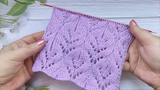 Lace Stitch Knit Pattern | Ajourmuster stricken | Punto Traforato ai ferri | Point Ajouré au Tricot