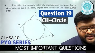 Prove that the opposite sides of a quadrilateral circumscribing a circle subtend supplementary an