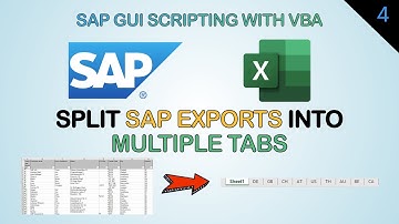 Splitting data into multiple tabs with VBA - Interacting with Exported Excel Spreadsheet from SAP