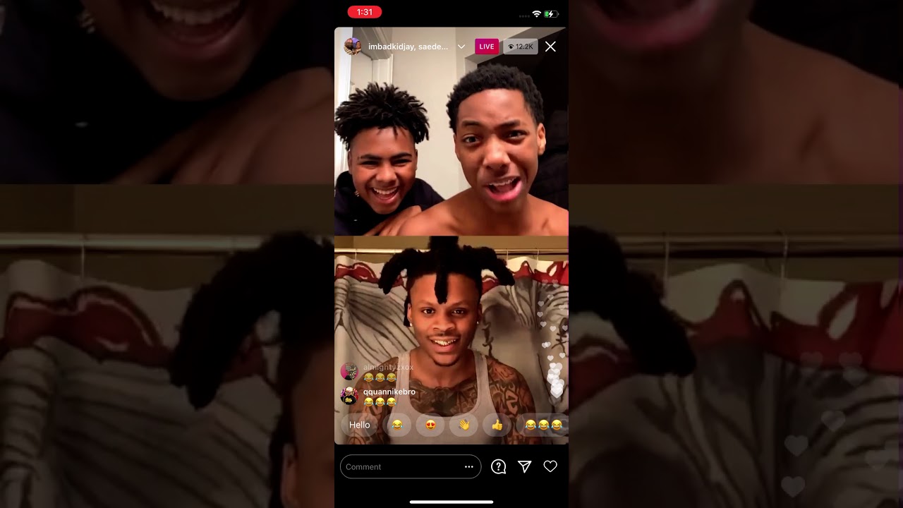 BadKidJay / The BadKids and SaeDemario goes live on Instagram. Won’t Believe *Must Watch*👀🤭