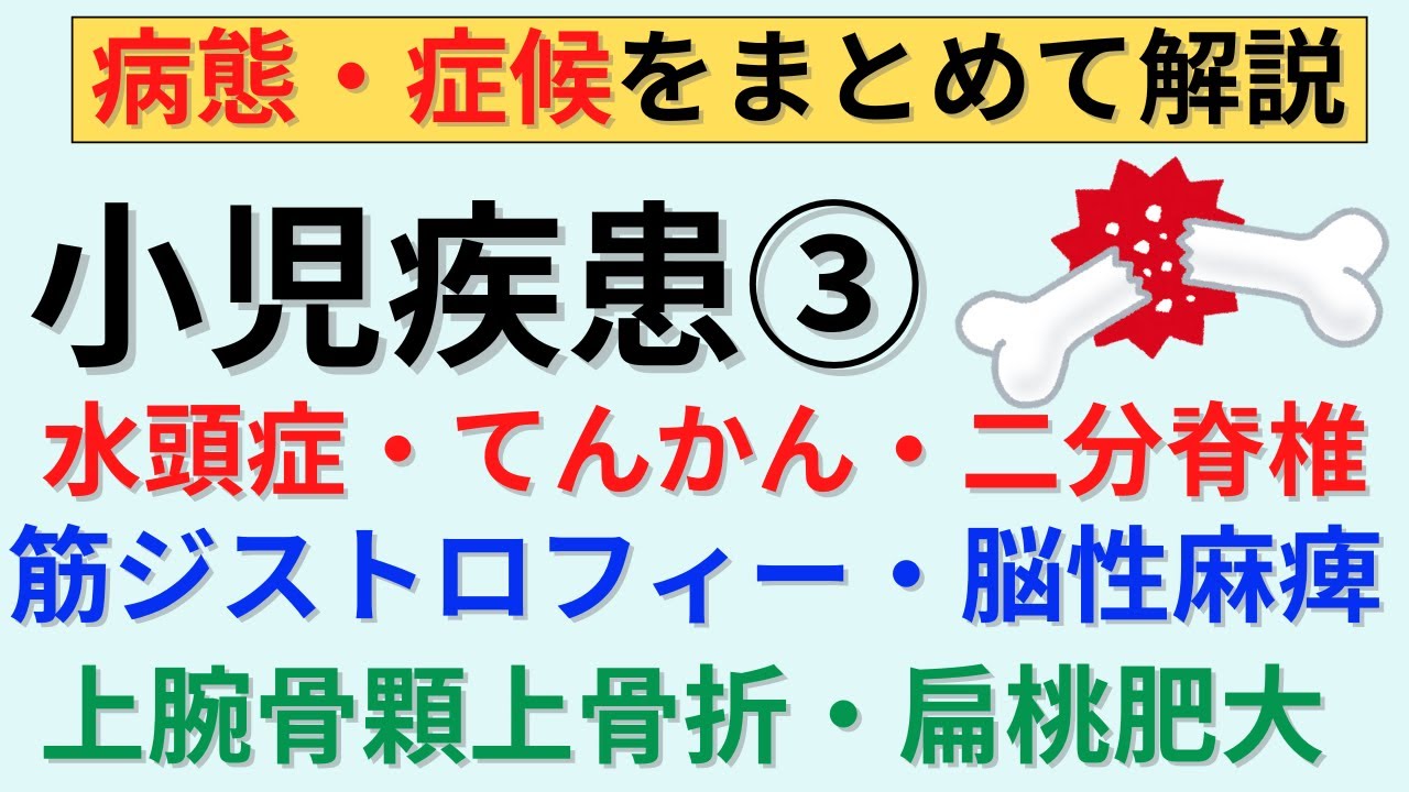 小児の疾患　病態＆症状　総まとめ③　神経・運動・感覚編