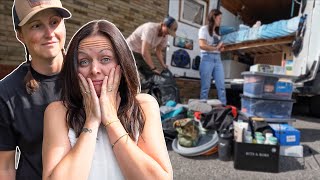 Condensing our ENTIRE LIFE into a VAN!  goodbye house. (+van jobs) Full time van life!