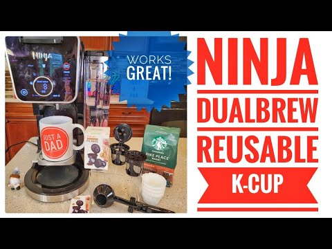 Stainless Steel Reusable K Cups Compatible with Ninja Dual Brew Coffee  Maker, K Cup Reusable Coffee Pods,Permanent Reusable Coffee Filters for  Ninja