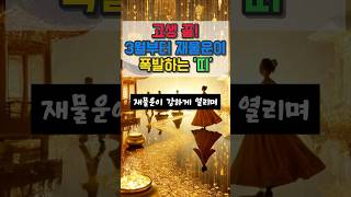 고생 끝! 3월부터 재불운이 폭발하는 띠 #재물운 #운세 #오늘의운세 #금전운 #사주팔자