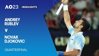 Andrey Rublev v Novak Djokovic Extended Highlights | Australian Open 2023 Quarterfinal