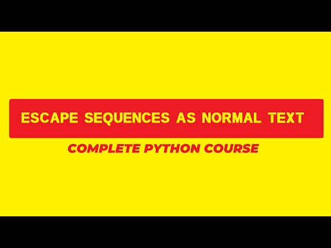 010 Escape Sequences as Normal Text | Complete Python tutorial in Hindi/Urdu