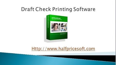 Easy Draft Check Printing Software