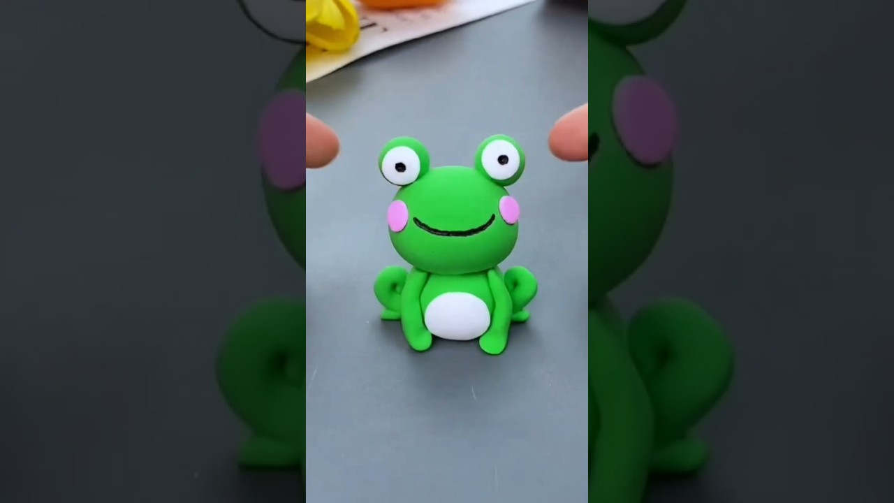 How to make a frog out of clay #diy #foryou #youtub #short ️ ️ ️ ️ ️ ️ ...