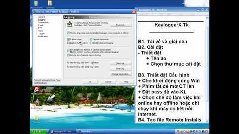 Cài Đặt KeyLogger 1.68 Full
