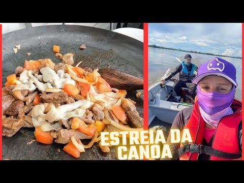 ALMOÇAMOS NA CANOA NOVA.