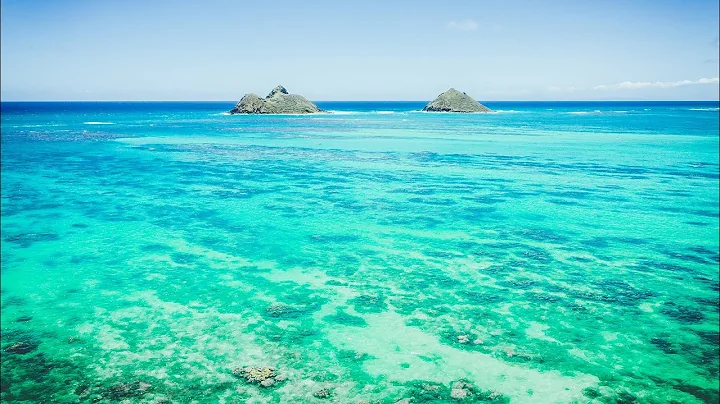 Lanikai Beach and the Mokulua Islands in Oahu Hawaii