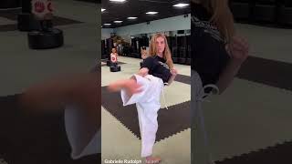 Karate Girl Camera Kicks