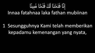 SURAT AL FATH dengan huruf latin dan terjemahan bahasa Indonesia