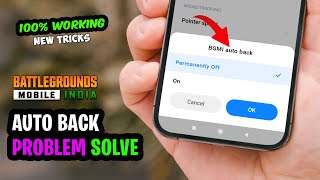 BGMI Auto Back Problem Solve Using 1 NEW TRICK - bgmi auto back - bgmi auto back problem fix