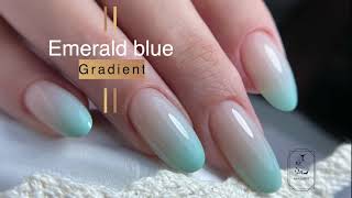 #NAILLADY HONGKONG香港俄式學院之Eva導師作品分享翠湖藍漸變Hong Kong Russian CollegeEmerald Blue Gradient BY Eva)