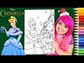 Coloring Cinderella Christmas Winter Coloring Book Page Prismacolor Colored Pencil | KiMMi THE CLOWN