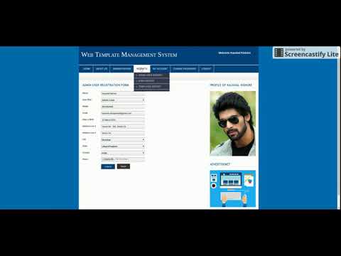 PHP And MySQL Project On Web Template Management System