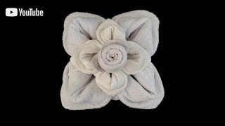 How to make a towel flower - towel art | towel folding