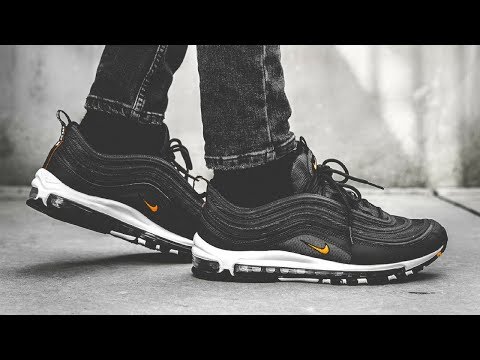 nike air max 97 gold on feet