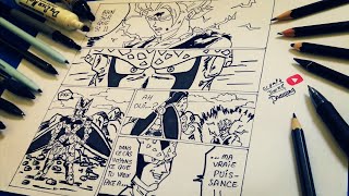 تعلم رسم الأنمي: كيفية رسم صفحة المانجا #1 من دراغون بول DRAWING Comics Book Gohan VS Cell