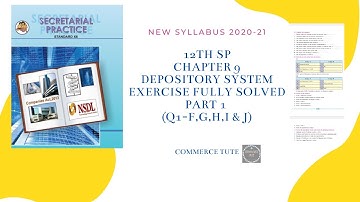 #CT#12th SP Chapter 9 Exercise Fully Solved -Q1-F,G,H,I,& J#New Syllabus 2020-21#SYJC Com#Maha Board