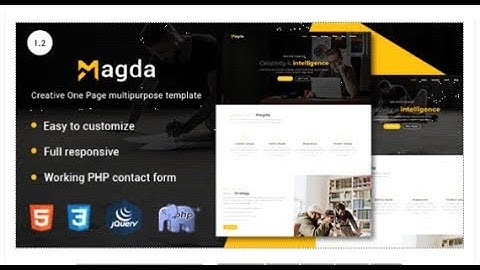 Magda - Creative One Page multipurpose template | Themeforest Templates