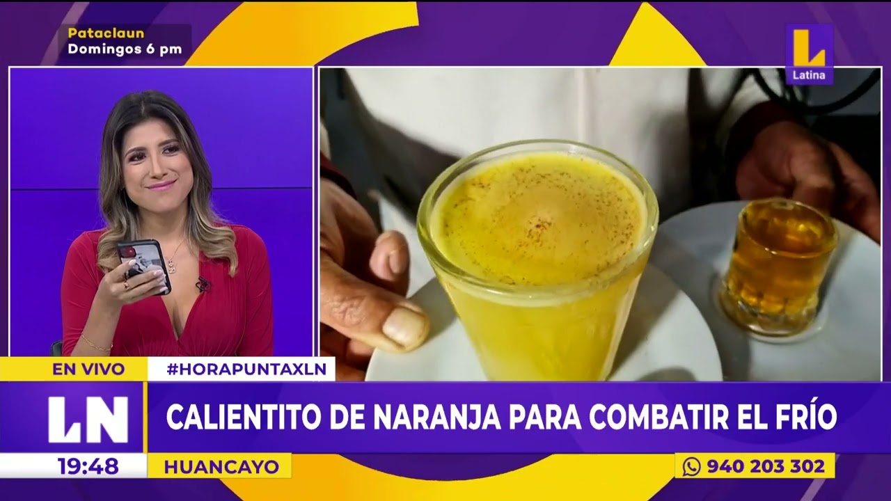 'Calientito' de naranja para combatir el frío en Huancayo