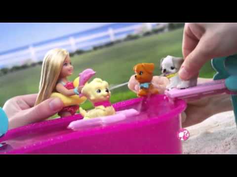 barbie flippin pup pool playset
