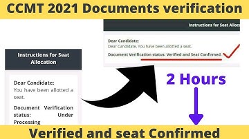 ccmt 2021 || Verification not done || do this thing || Documents and Certificate upload in ccmt