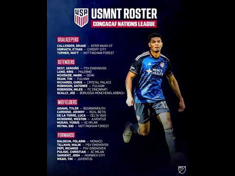 US NATIONAL TEAM SOCCER USMNT ROSTER #ussoccer