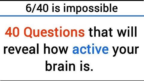 CAN YOU SCORE 6 OUT OF 40? ONLY ELDERS WITH ACTIVE BRAIN CAN! #QUIZ219