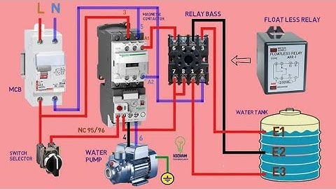 water pump automatic on off floatless relay wiring diagram | SRA Electrical