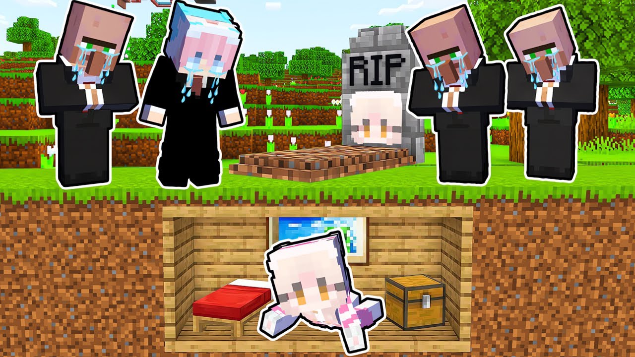 MOMON PRANK ATUN! BANGUN RUMAH RAHASIA DI BAWAH KUBURAN ft @BANGJBLOX | MINECRAFT