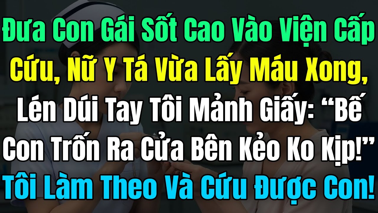 Đưa Con Sốt Cao Vào Viện Cấp Cứu, Y Tá Lấy Máu Xong Dúi Tay Tôi Mảnh Giấy: “Bế Con Trốn Ra Cửa Bên!