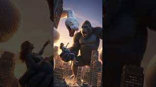 How The Giant KingKong saved pregnant girl attack from Giant White Python #Shorts #Survival